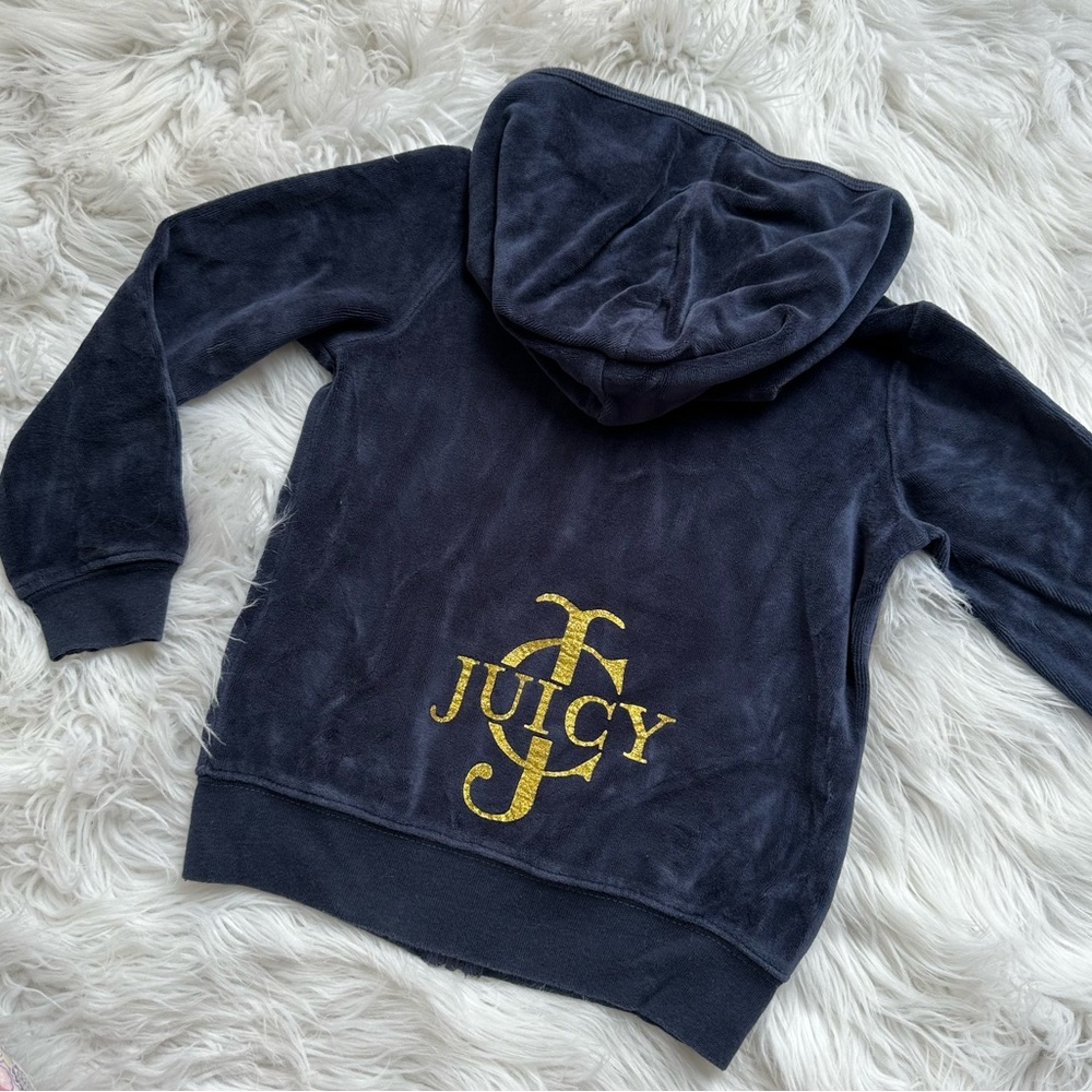 Juicy Couture • Kids Velour Bling Glitter Track Hacket Hoodie - Picture 11 of 12